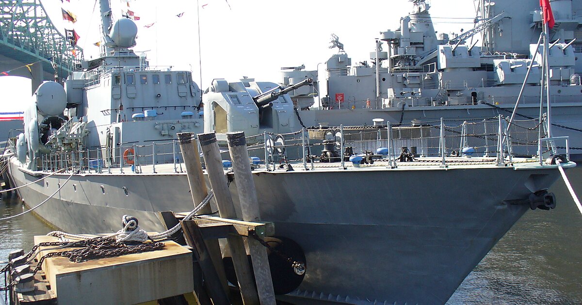 German corvette Hiddensee in Fall River, Massachusetts, United States ...