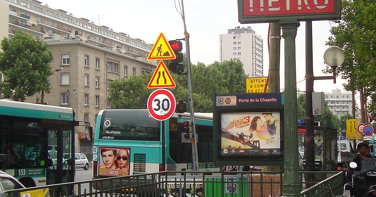 Porte de la Chapelle station in 18th arrondissement of Paris, France Tripomatic