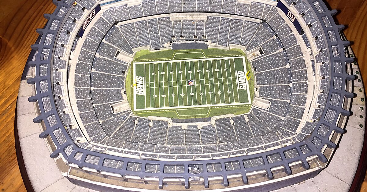 New York Giants Metlife Stadium 3d Wood Stadium Replica — 3d Wood Maps