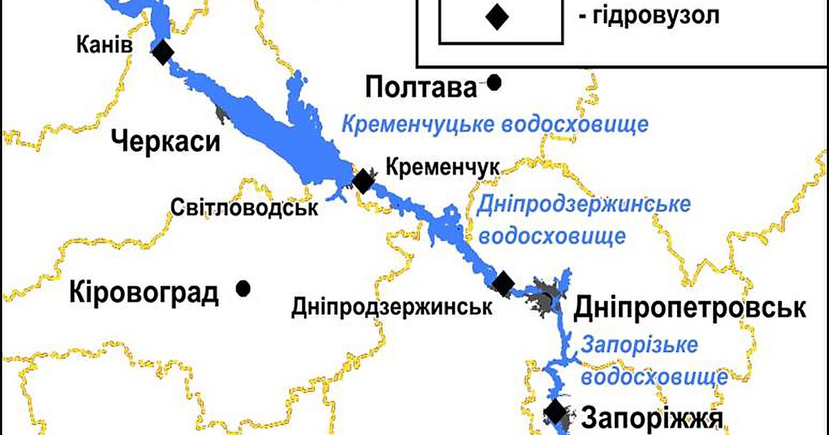 Карта украины каховское водохранилище