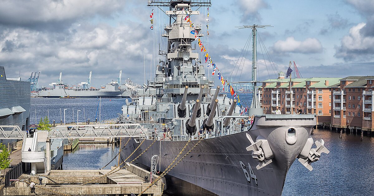 USS Wisconsin BB-64 in Norfolk, Virginia, United States | Tripomatic