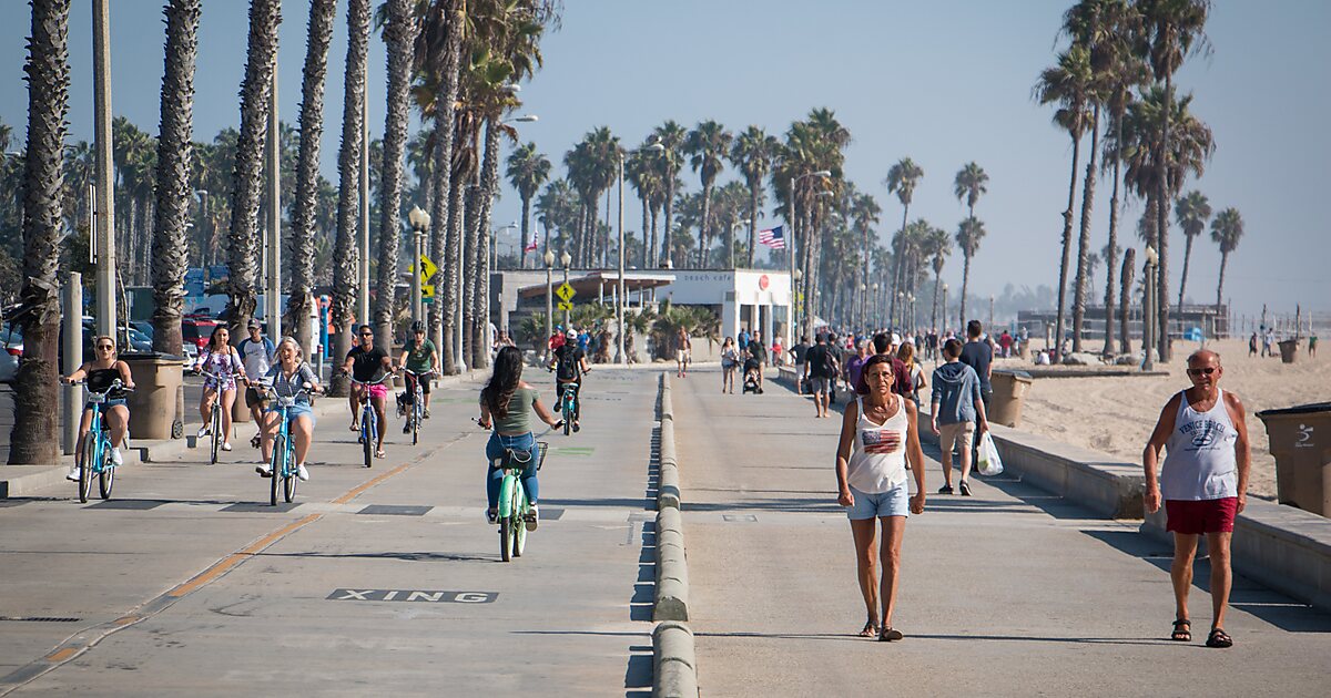 Venice Beach Boardwalk in Venice, Los Angeles, United States