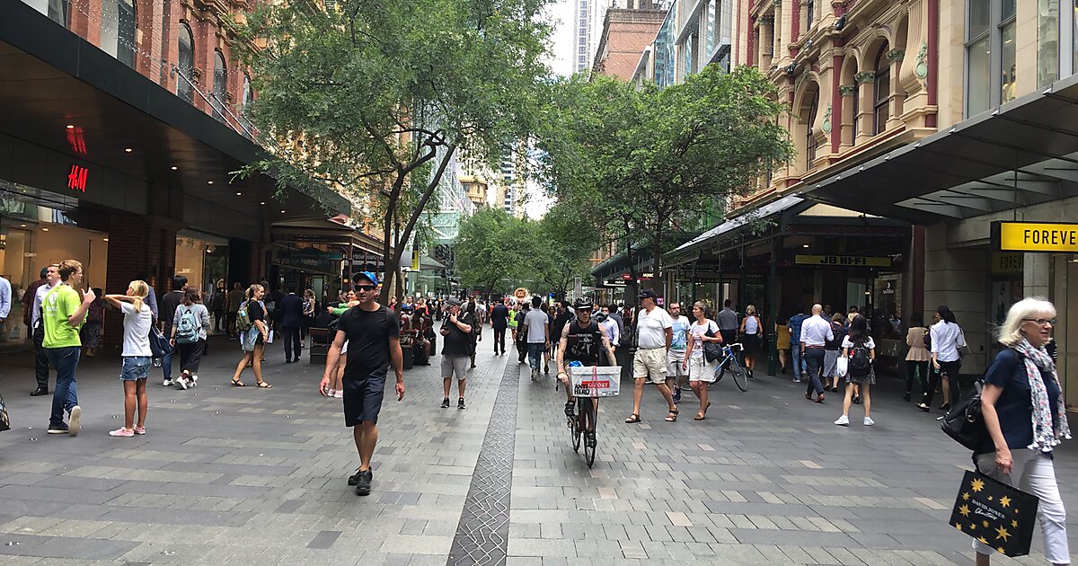 Pitt Street Mall - Sydney central business district, Australie  Sygic 