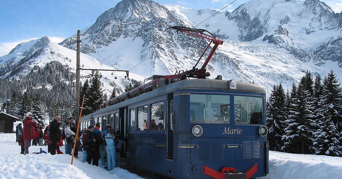Station of Tramway du Mont Blanc St. Gervais les bains Haute-Savoie