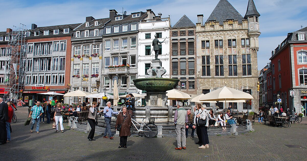Karl's Fountain in Aachen, Deutschland.