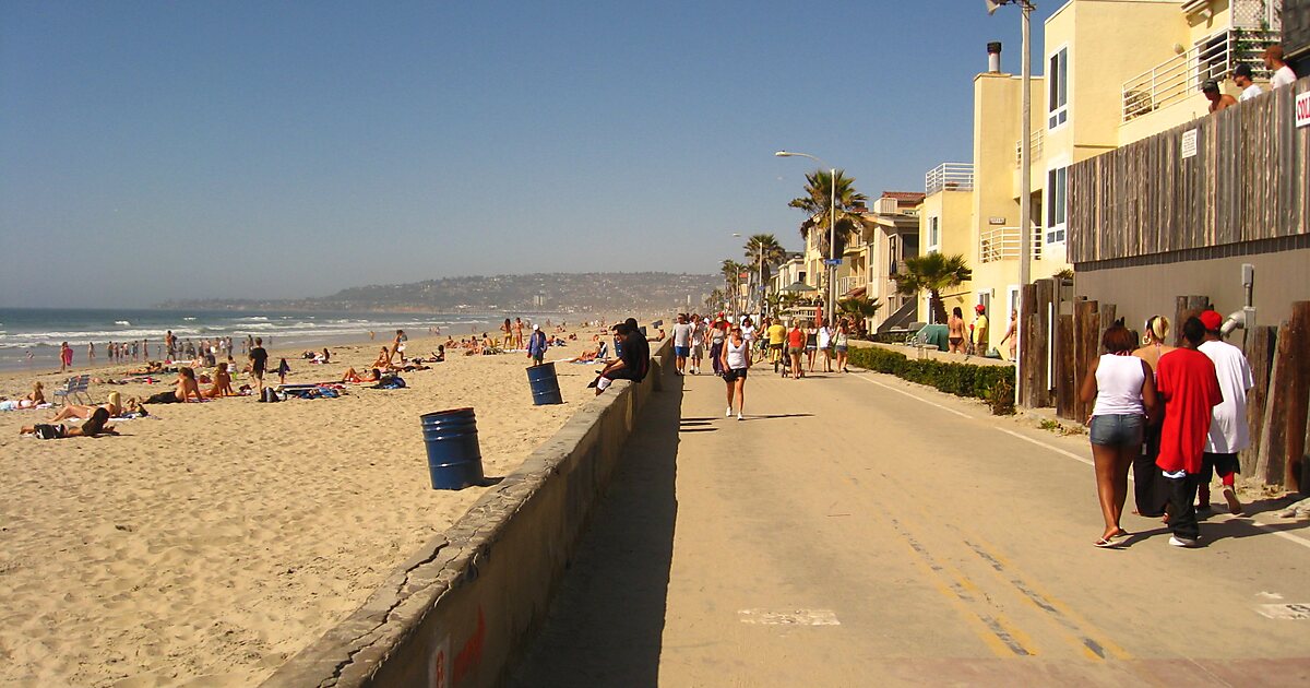 Mission Beach Pacific Beach Boardwalk En San Diego Estados Unidos De