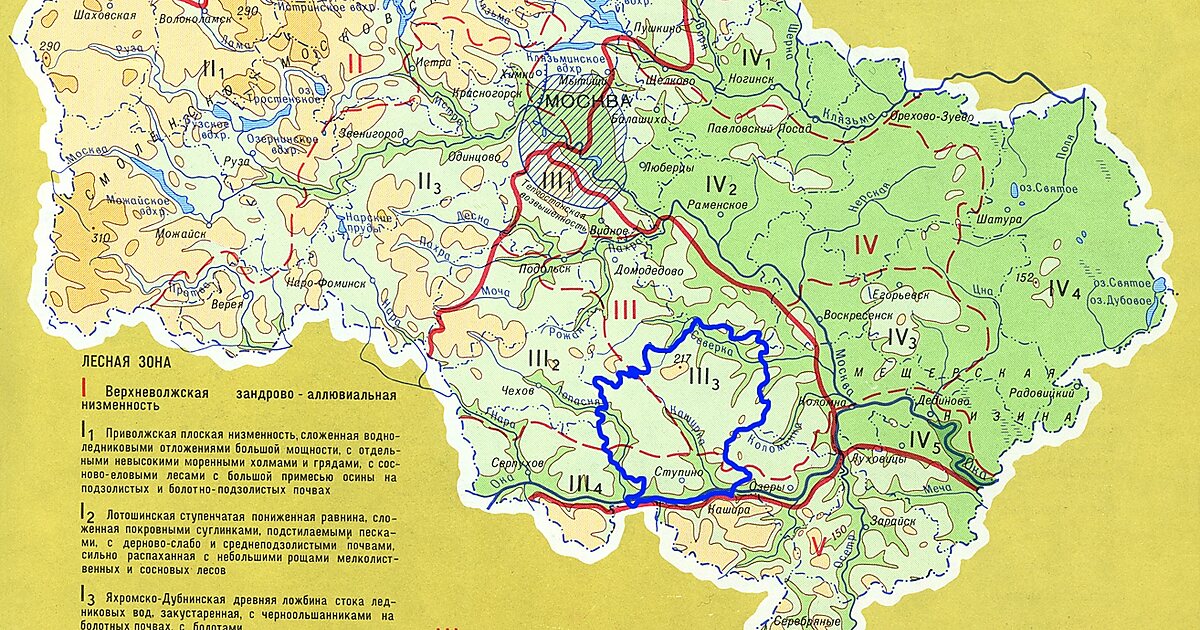 Мещерская низменность карта