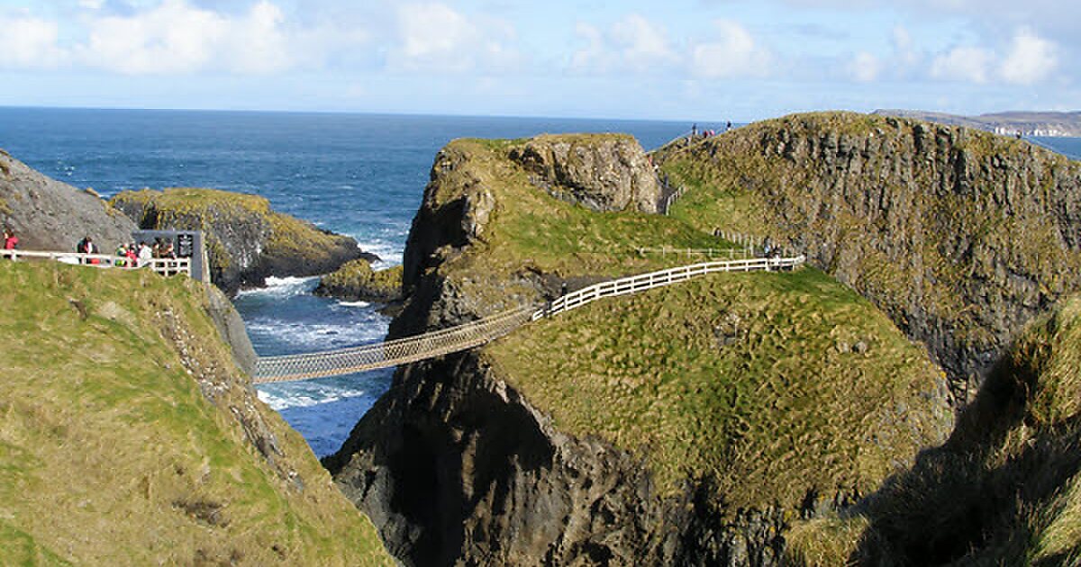 Carrick-a-rede Rope Bridge in Northern Ireland, UK