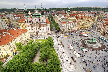 prague map with tourist attractions