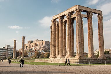 map of athens with tourist sites