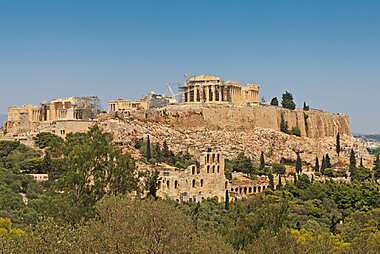 map of athens with tourist sites