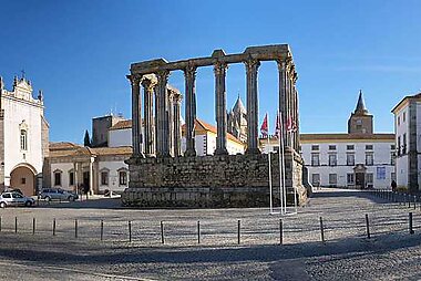 tourist map of evora portugal