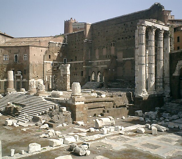 Reconstructive View Of The Forum Of Augustus During Augustan Age Museo Dei Fori Imperiali Rome Empire Architecture Architecture Roman Empire