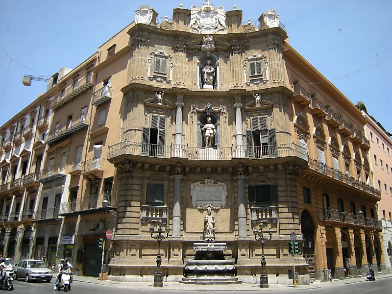 Quattro Canti In Metropolitan City Of Palermo Italie Sygic Travel