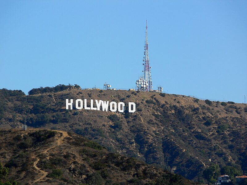 Sinal Icónico De Hollywood De Los Angeles, Califórnia Foto de