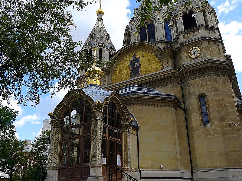 Alexander Nevsky Cathedral, Paris in 8th arrondissement of Paris ...