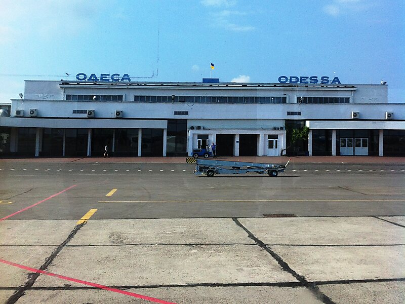 Odessa International Airport in Malynovskyi Rayon, Odessa, Ukraine