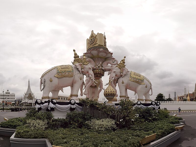 Three White Elephants Monument in Phra Nakhon District, Bangkok