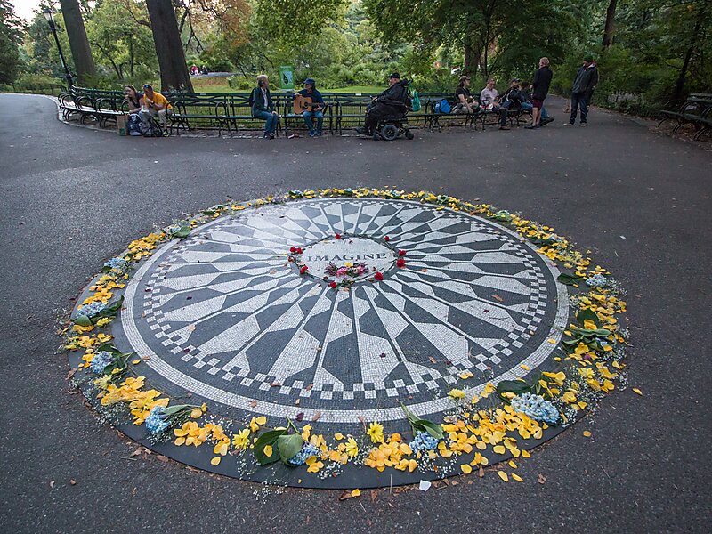 Strawberry fields in Manhattan, New York City, United States