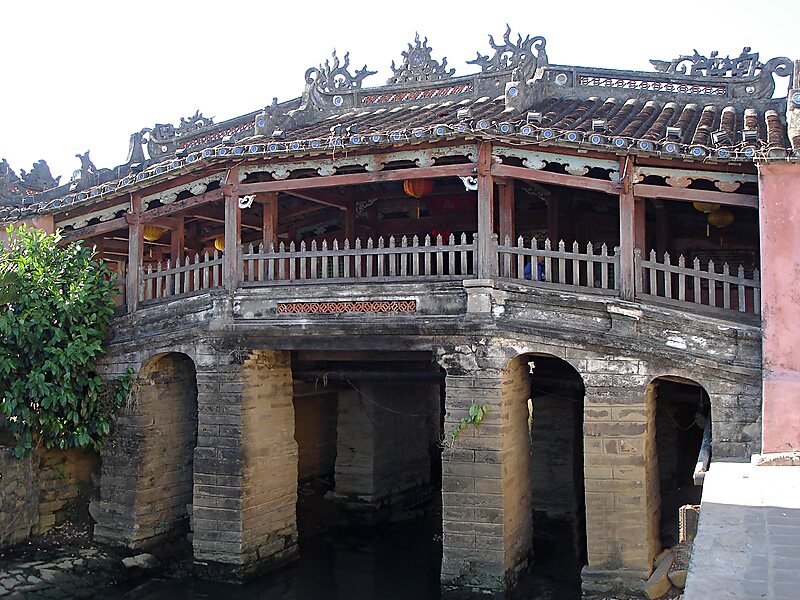 Ponte Japonesa em Cidade Antiga de Hoi An, Vietnã