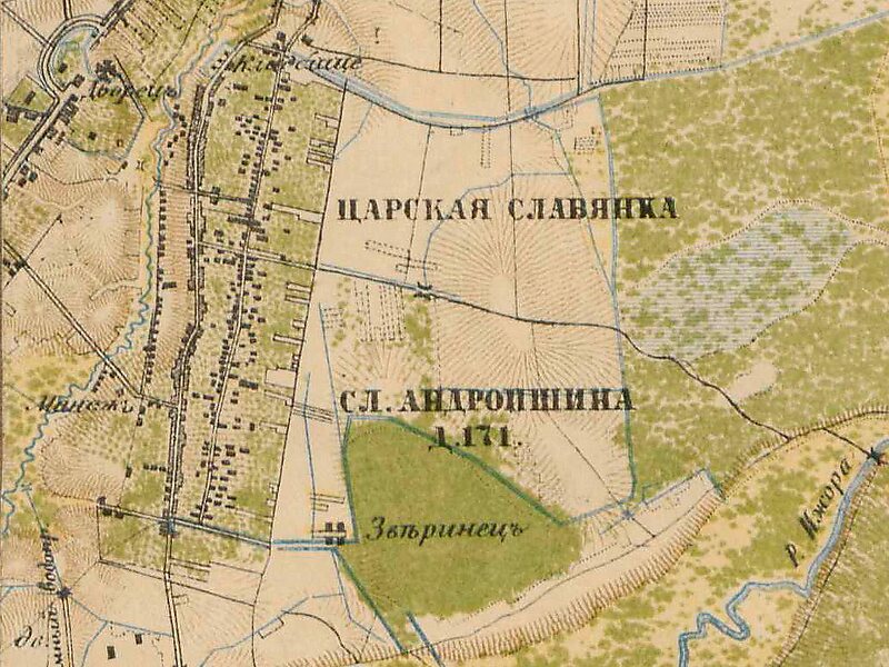 Старая карта гатчины
