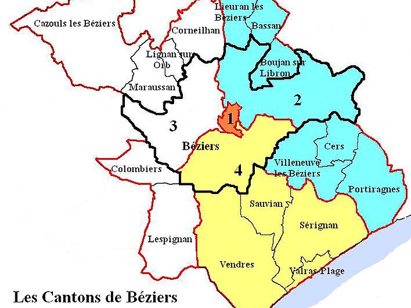 mapa francia sygic Cantón de Béziers 3 en Francia | Sygic Travel