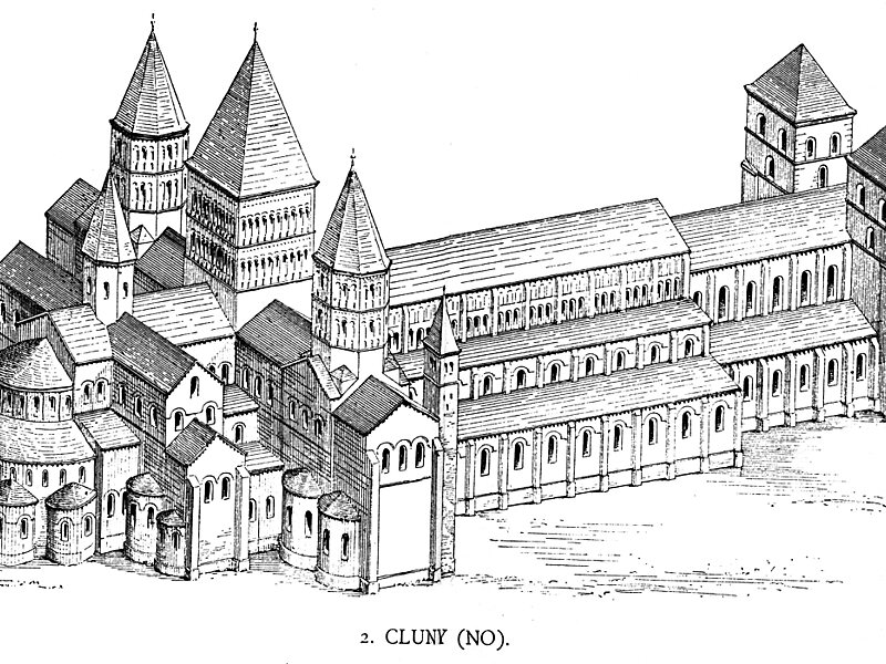 План монастырского комплекса в клюни