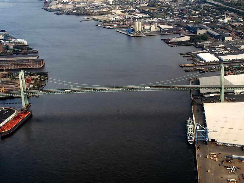 Walt Whitman Bridge in Contiguous United States, Vereinigte Staaten von ...