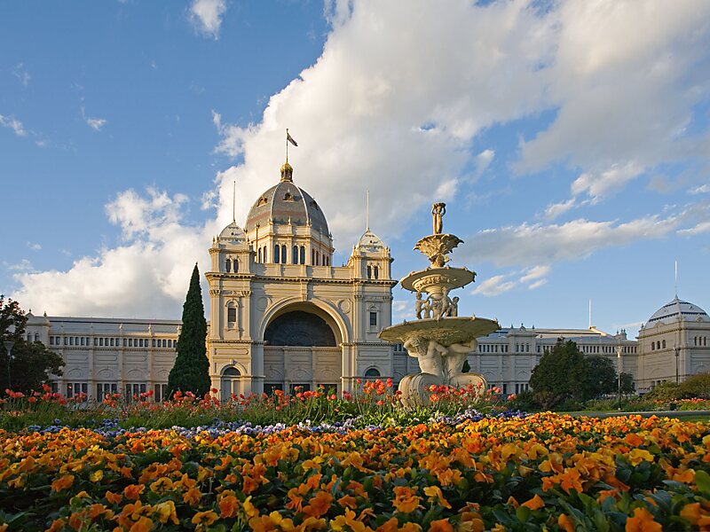 Royal Exhibition Building and Carlton Gardens in Carlton, Victoria ...